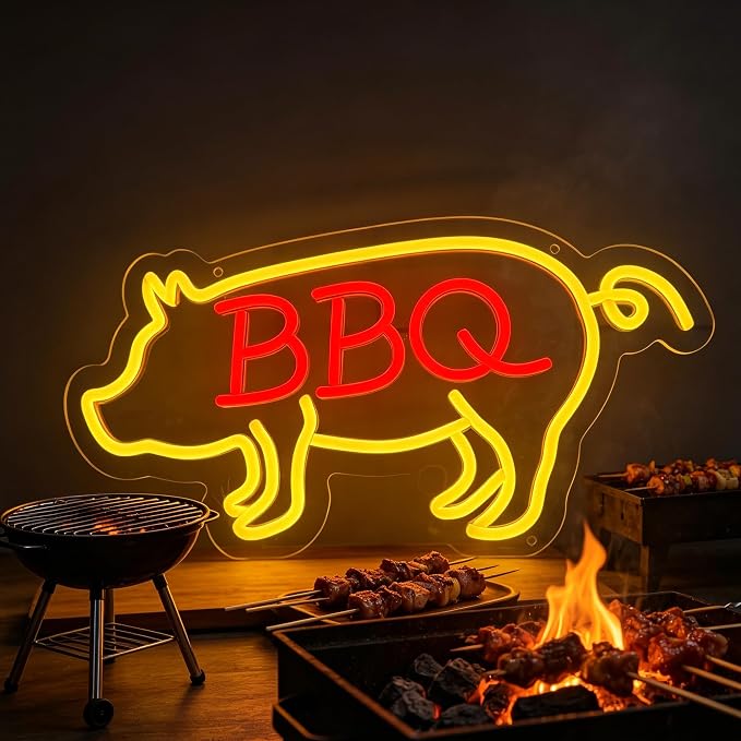 BBQ Neon Signs Barbecue LED Signs Dimmable Neon Lights - Image 7