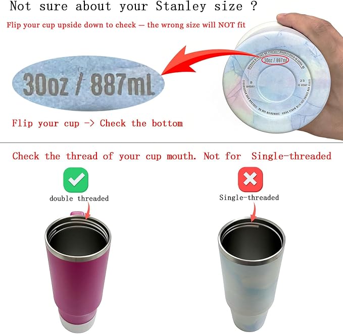 2 Pack Detachable Flip Straw Lid Replacement - Image 2