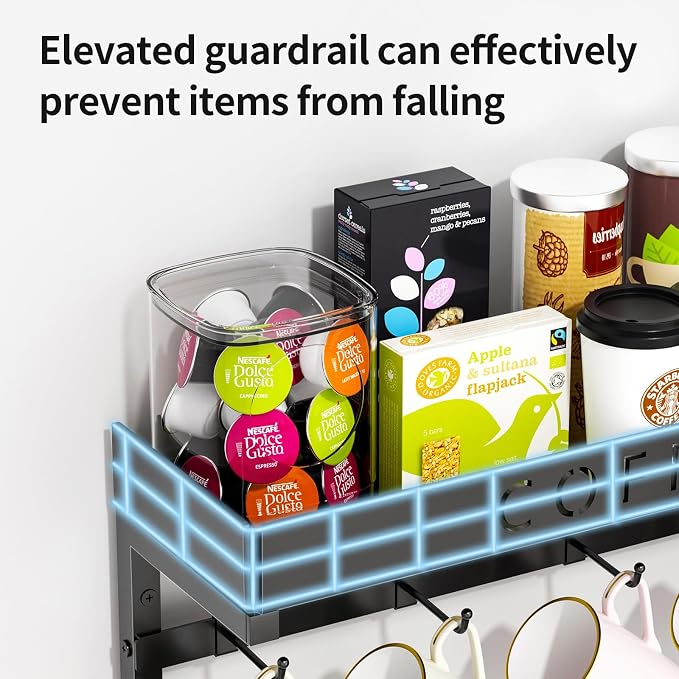RCHYFEED Coffee Mug Holder Wall Mounted, Mug Rack Organizer - Image 5