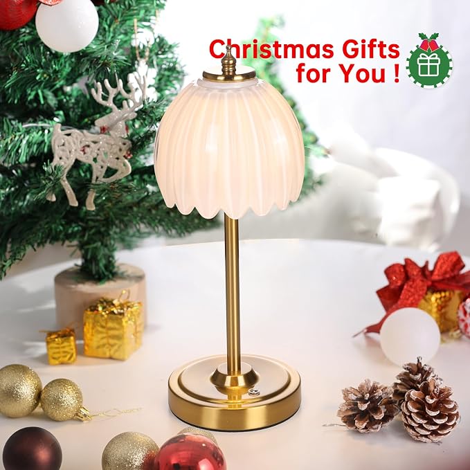 Shenmoyl Tulip Table Lamp with 5000mAh Battery & Touch Control, Cordless Table - Image 9