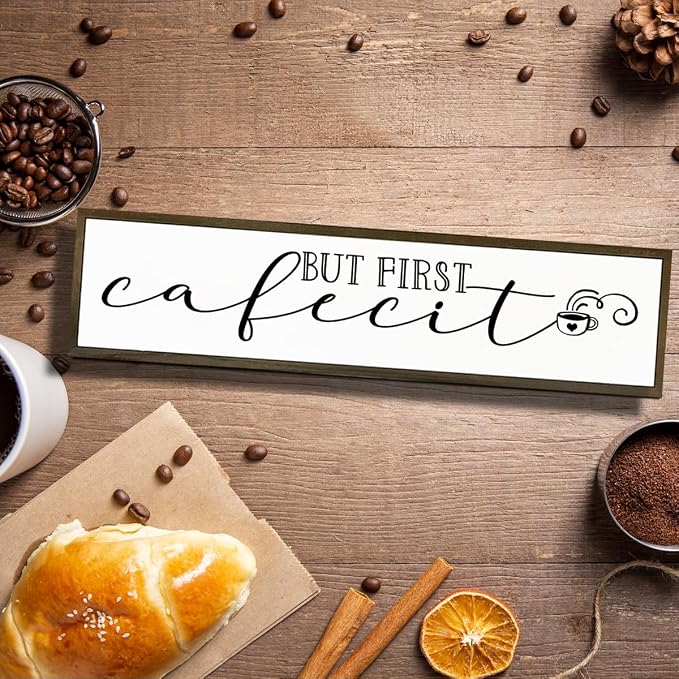 Coffee Wood Sign, Farmhouse Coffees Wall Decoration, Home Kitchen Decor - Image 4