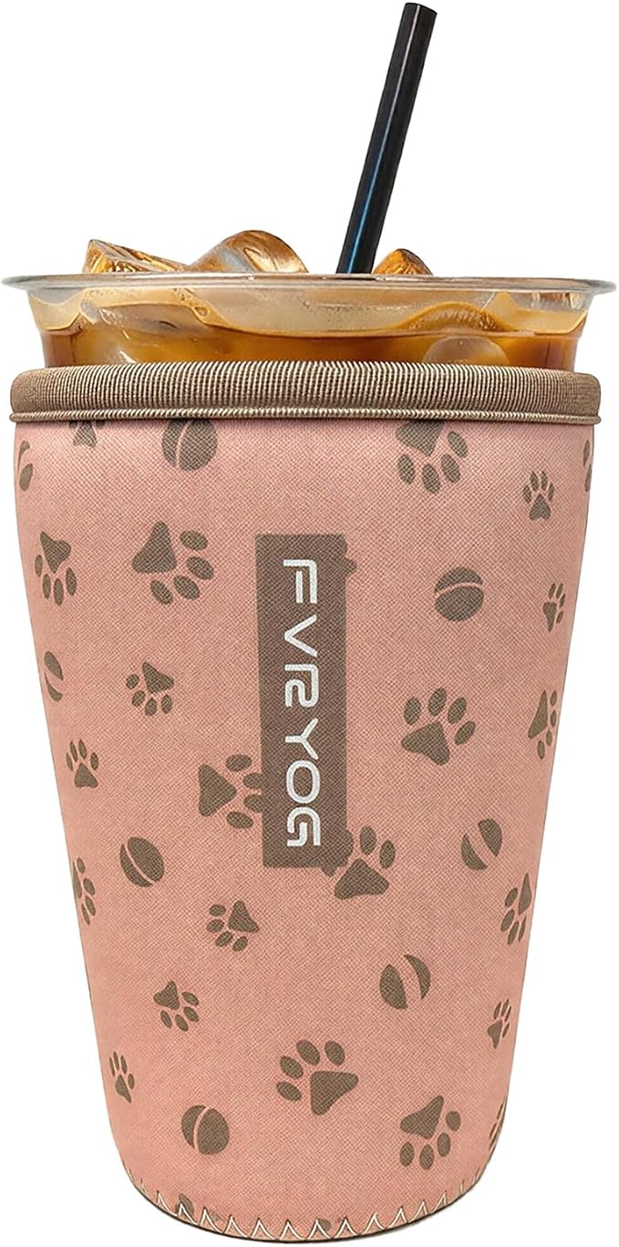Reusable Insulated Neoprene Iced Coffee Sleeves by Fvryog