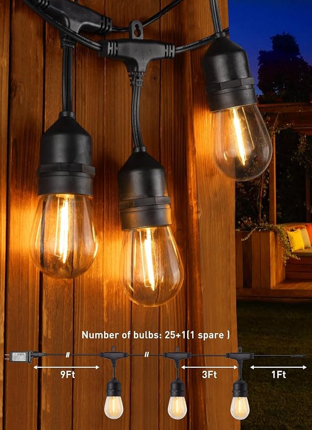 Brightown 82FT Outdoor String Lights - Image 6