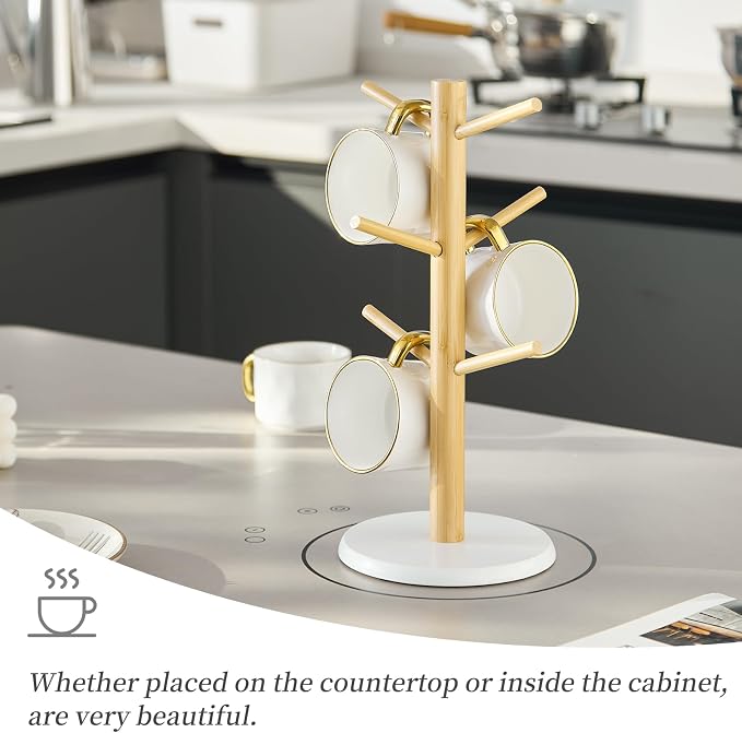 Kitsanery Mug Holder Tree, Coffee Cup Holder，Coffee Mug Tree - Image 3