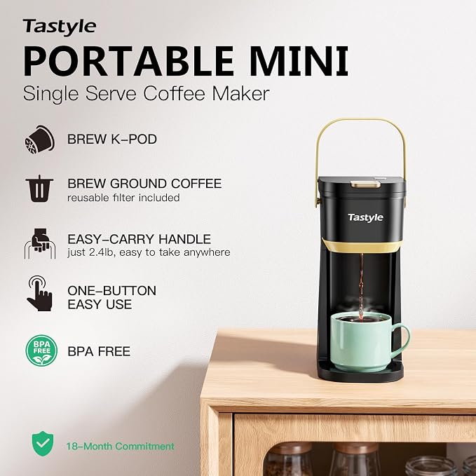 Tastyle Single Serve One Cup Coffee Maker, - Image 2