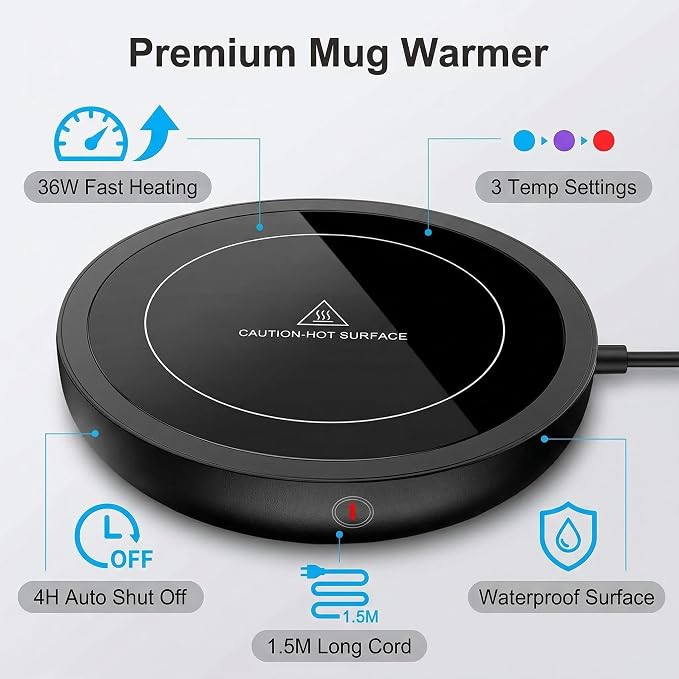 Coffee Mug Warmer, Fastest Heating Temperature, KRGMNHR Coffee Cup Warmer - Image 2