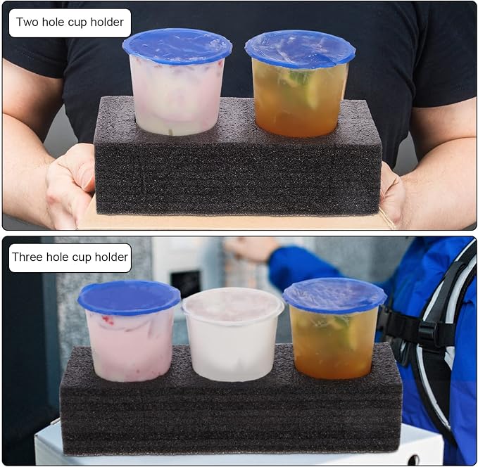 GANAZONO 4 Pcs Foam Beverage Carriers Cup Holder Trays Drink Holders Portable - Image 4