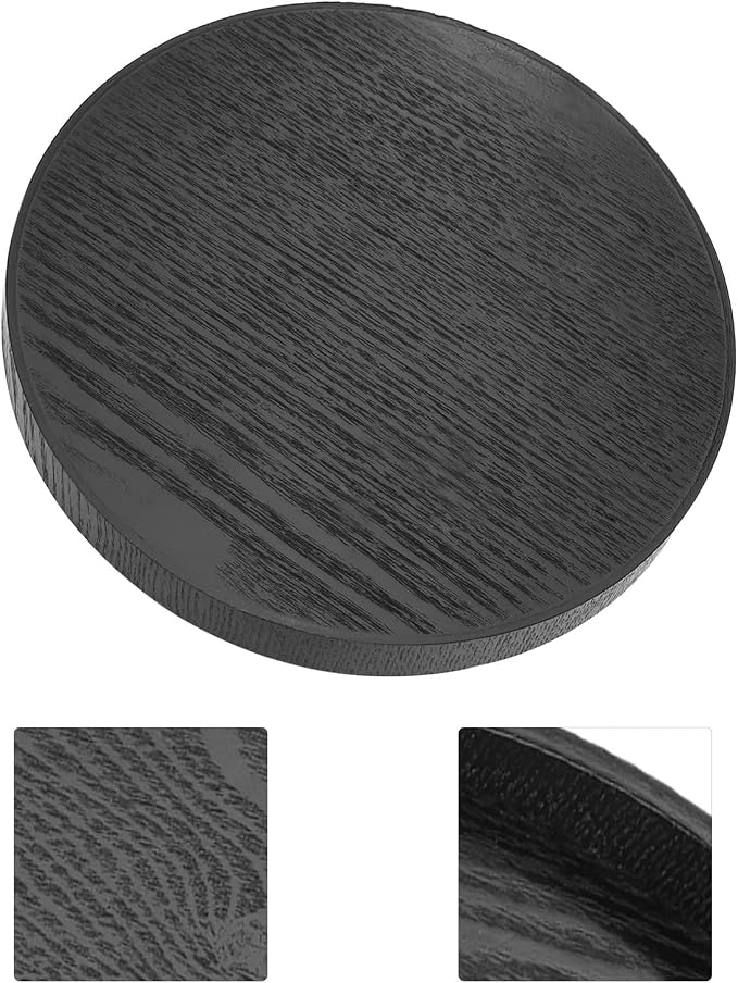 Yinhing Round Tray, Coffee Table Tray Food Meals Serving Plate Restaurant Wood - Image 8