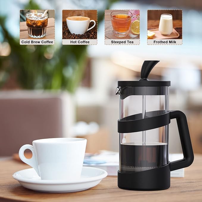 RAINBEAN Mini French Press Coffee Maker, 12 oz, Camping Coffee Press Pot - Image 5