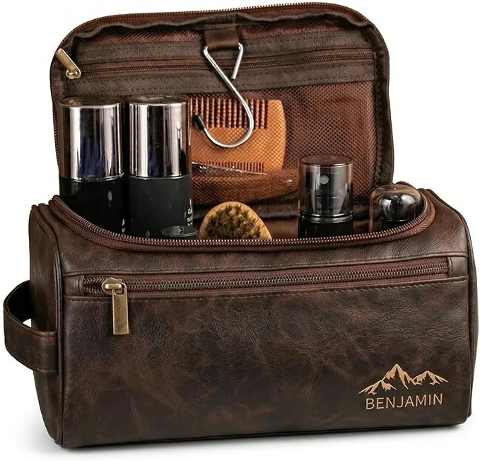 Ayperoad® Personalized Leather Toiletry Bag by AYPEROADDirect