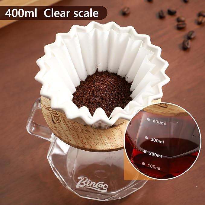 Bincoo 400ML Pour Over Coffee Maker Set - Image 3