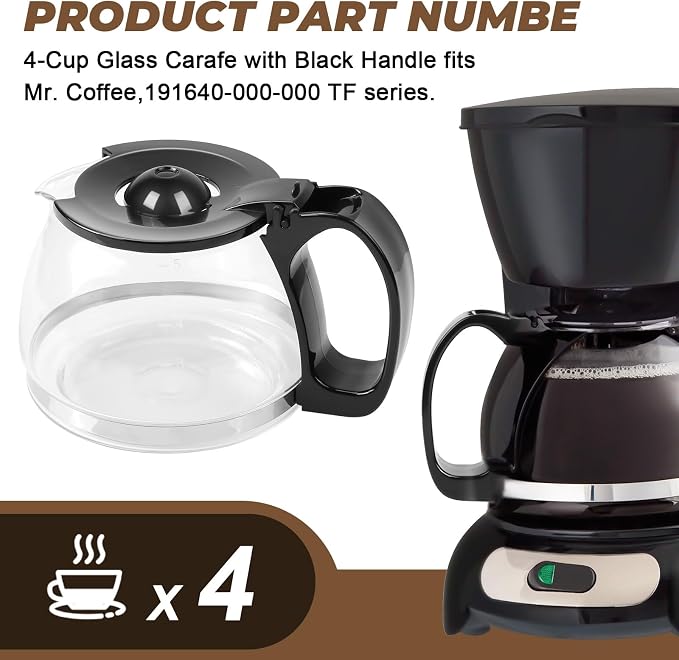 4-Cup Glass Carafe fits for Mr.Coffee, Universal Coffee Pot Machine Glass - Image 4