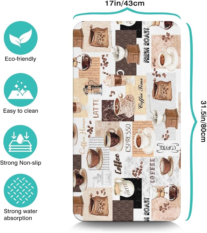 Coffee Mat 17inx31.5in, Coffee Bar Mat - Image 2