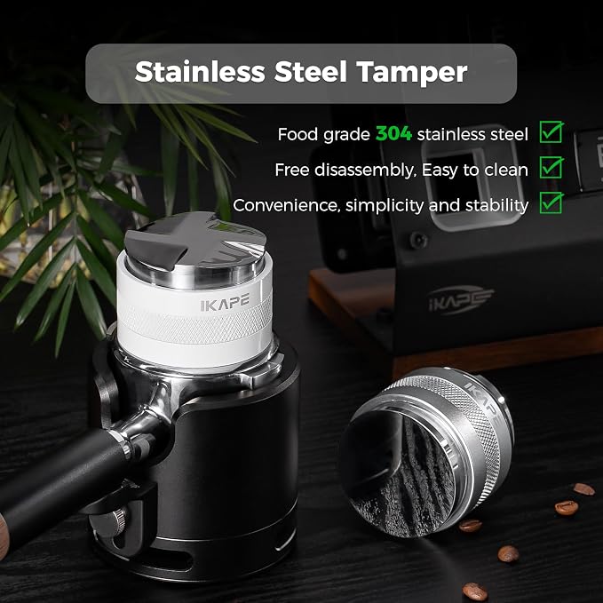 IKAPE Coffee Products, 51mm Coffee Distributor & Hand Tamper, Adjustable Depth - Image 5