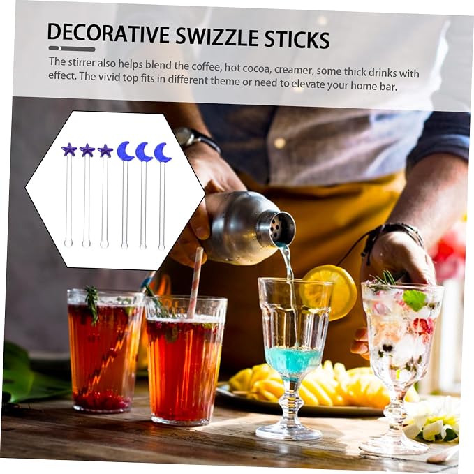 Cabilock 6Pcs Glass Swizzle Sticks, Stirrers - Image 8
