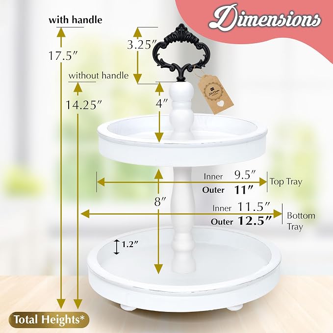 2 Tiered Tray Stand - Image 7