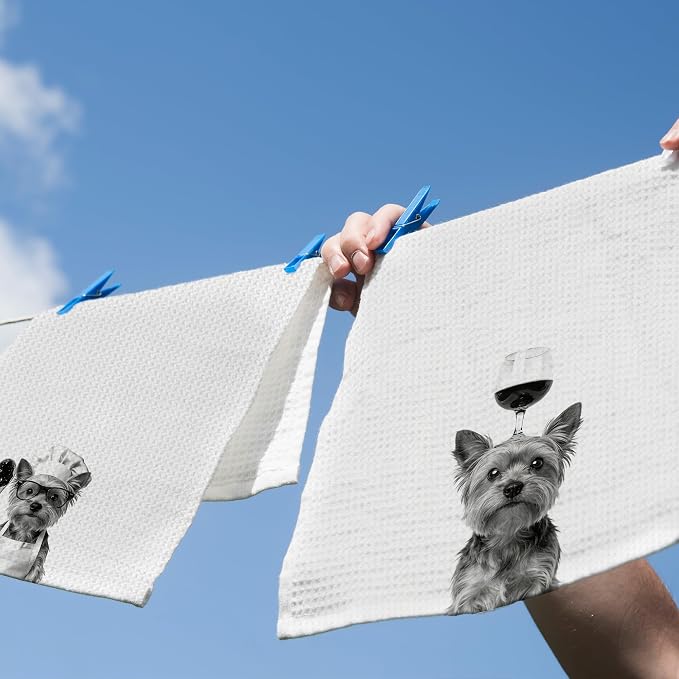 Funny Yorkshire Terrier Hand Towels, Yorkshire Terrier Gifts - Image 5