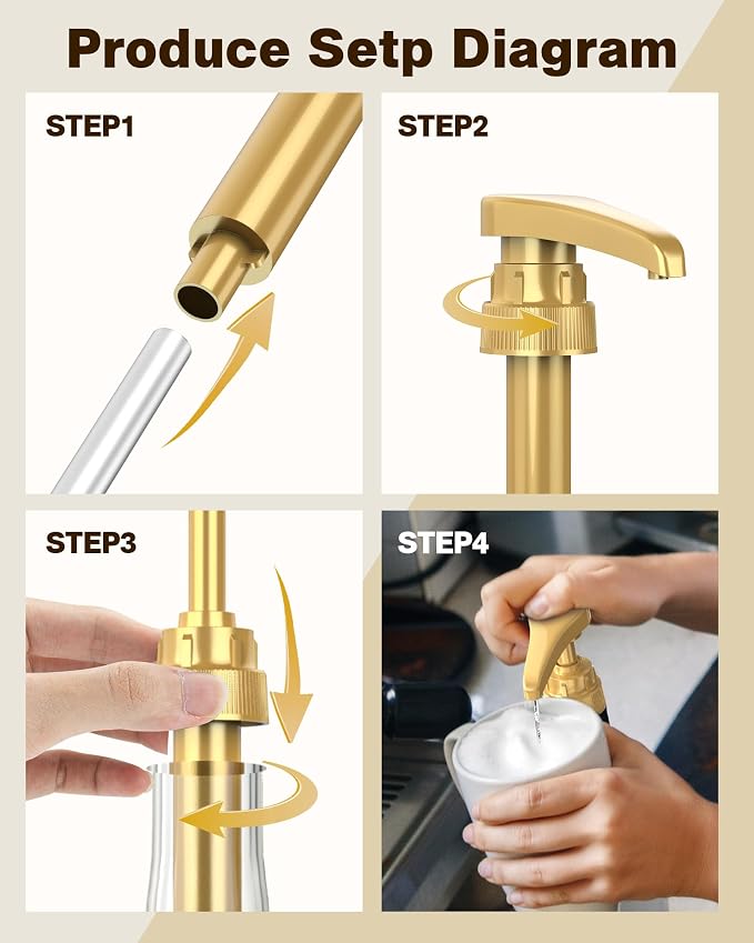 6 Pcs Coffee Syrup Pumps, Syrup Pump Dispenser - Image 4