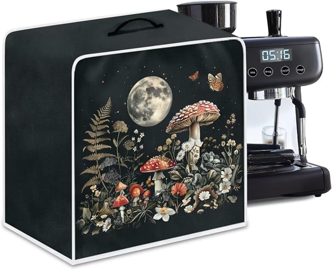 Mushroom Coffee Maker Cover Moon Dust Proof Appliance Cover Machine Washable by Unknown