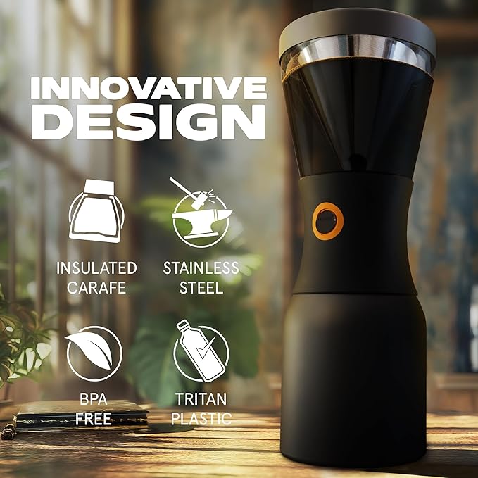 asobu Cold Brew Coffee Maker, Award-Winning 40oz Insulated Cold Brew Brewer - Image 5