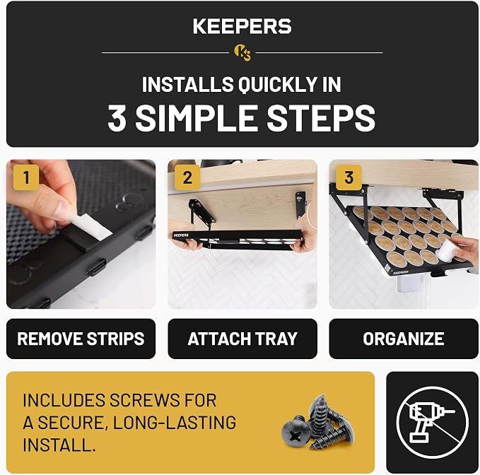 COFFEEKEEPERS KEEPERS Under Cabinet K Cup Holder - Image 4