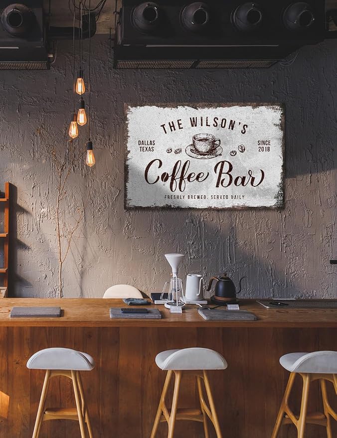 IPIC - Custom Canvas Coffee Bar Sign, Large Personalized Wall Art - Image 3