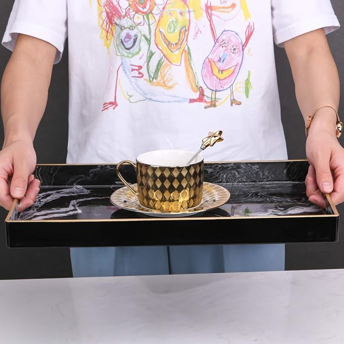 Decorative Tray, Marbling Plastic Tray - Image 4