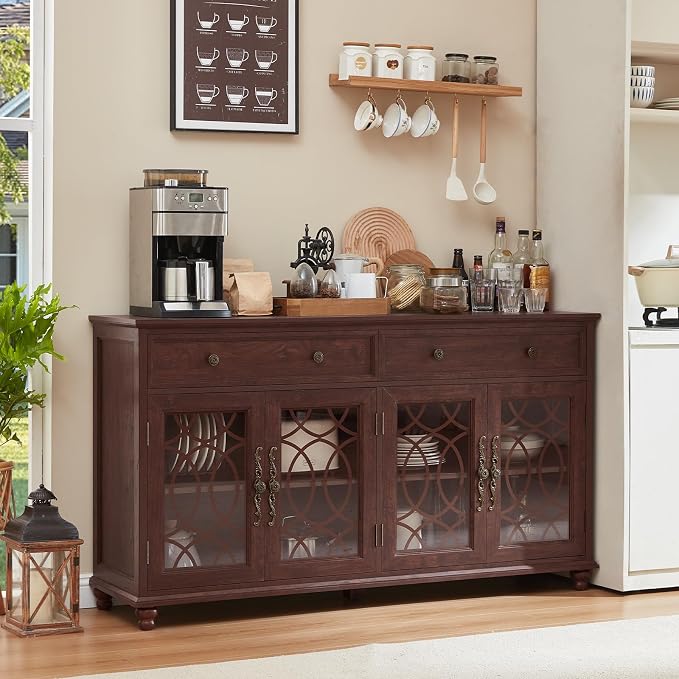Joaxswe Large Sideboard Buffet Cabinet Set of 2 - Image 6
