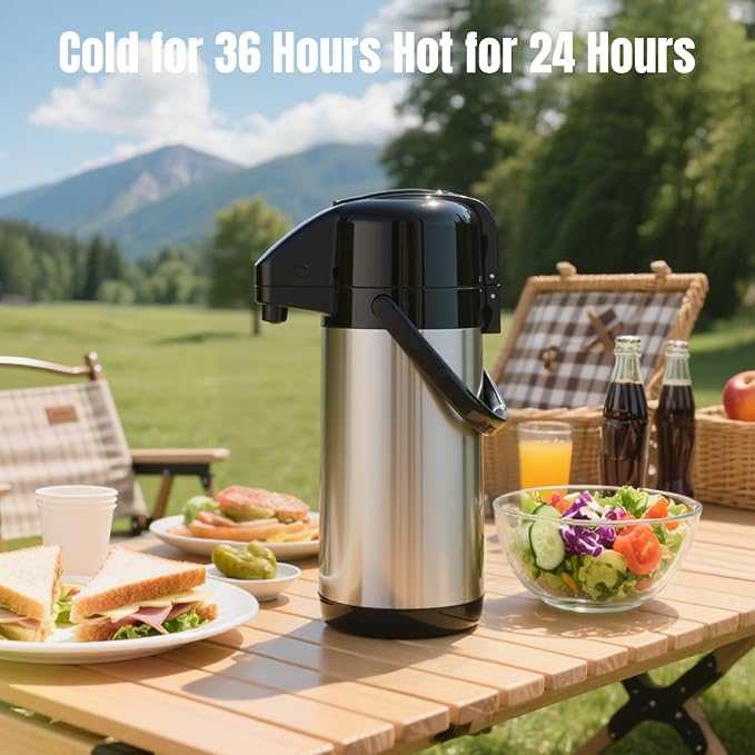 Upgraded Airpot Coffee Carafe - 84oz/2.5L Coffee Carafe - Image 3