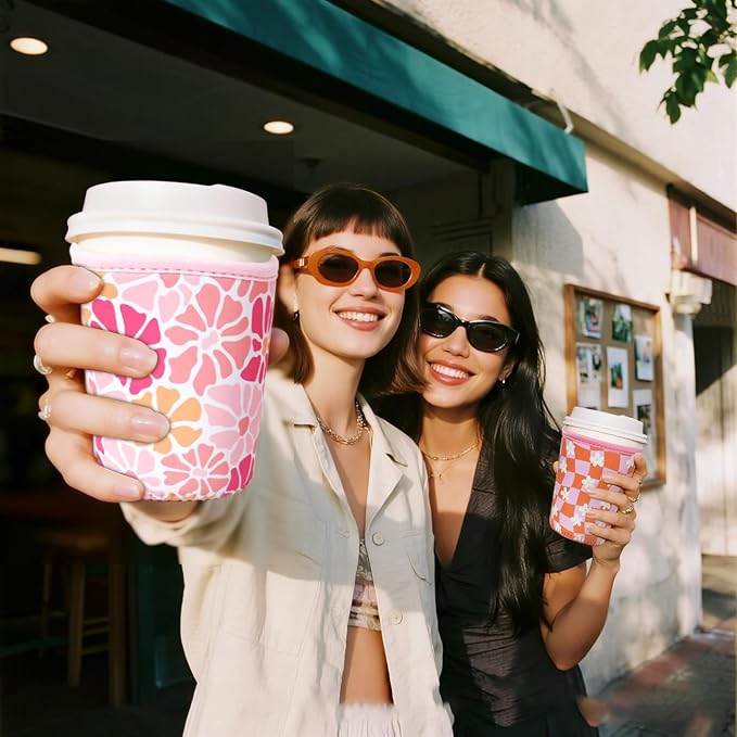 Reusable Insulated Sleeve for Iced Coffee Cup, Coffee Neoprene Sleeve for Cold - Image 7