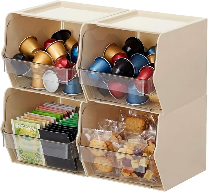 4pcs Coffee Pod Storage Bins by Yiyiring