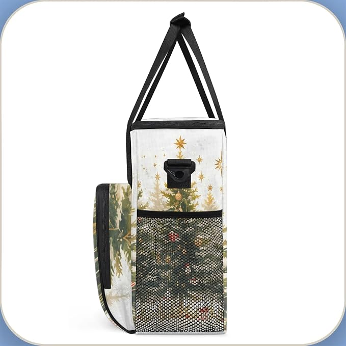 Christmas Trees Coffee Maker Carring Bag, Large Insulated Storage Organizer - Image 4