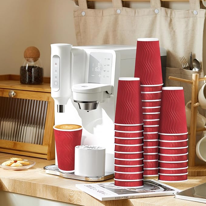 Lamosi 16 oz Red To go Coffee Cups - Image 4