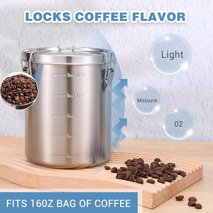 Stainless Steel Coffee Canister - Image 3