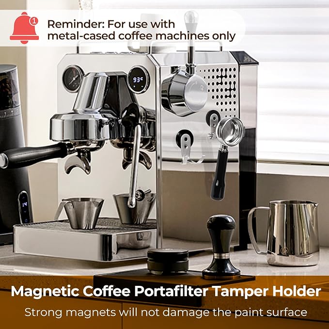 Magnetic Portafilter Holder for Espresso Machine, Metal Wall Surface | Coffee - Image 2
