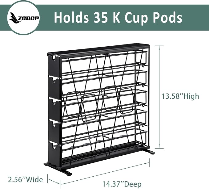 ZCDCP for K Cup Coffee Pod Holder, K Cup Holder Drawer Wall Mounted Coffee Pod - Image 3
