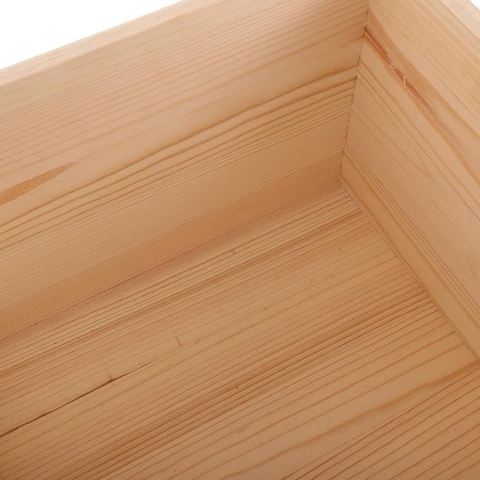Unfinished Wood Crate: Rolling Crate On Wheels, Office Storage Cube Record - Image 7