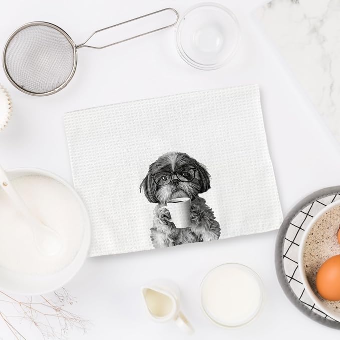 Shih Tzu Gifts Coffee Kitchen Towels, Gifts - Image 6