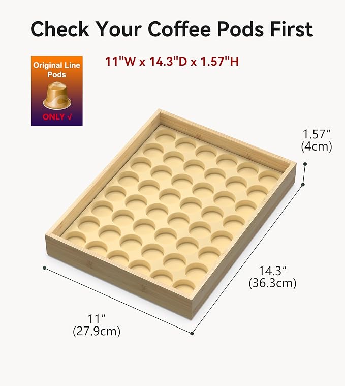 Bamboo Coffee Pod Holder Compatible - Image 5