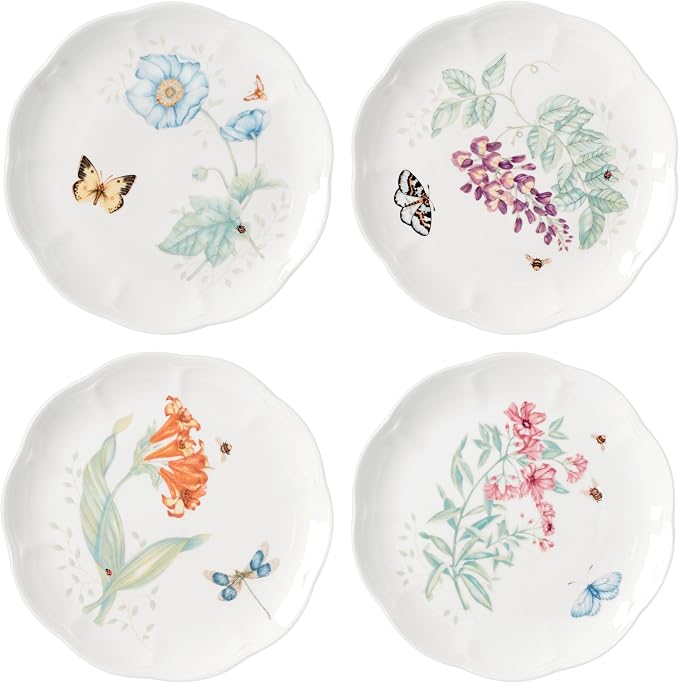 Lenox Butterfly Meadow 4-Piece Accent Plate Set by Lenox