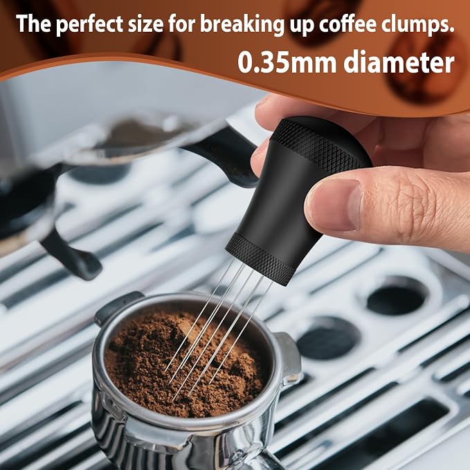 WDT Espresso Distribution Tool 0.35mm 7-needle ultra-fine coffee cloth aluminum - Image 5