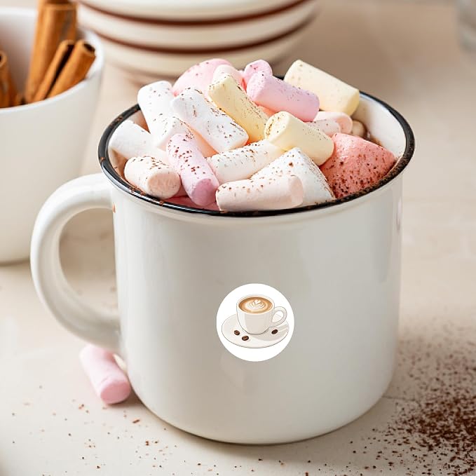 CREATCABIN 128Pcs Coffee Stickers - Image 5