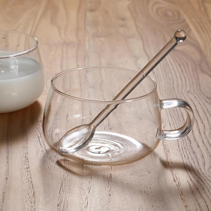 10Pcs Clear Glass Spoons, Heat Resistant Glass Teaspoons, 5.8inch Mini Coffee - Image 7