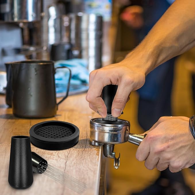 51mm Espresso Accessories Kit, Coffee Tamper Set, Spring Loaded Calibrated - Image 7