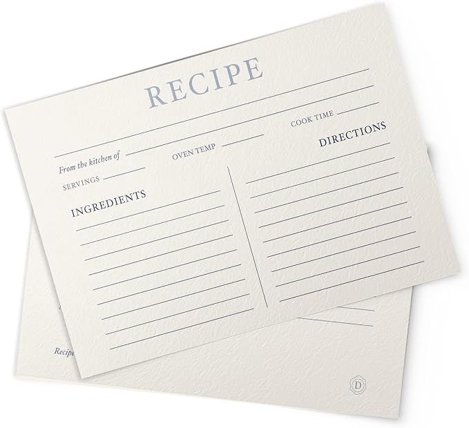 Dashleigh Elegant Recipe Cards 4x6 Double Sided, 50 Pack Thick Cardstock - Image 7