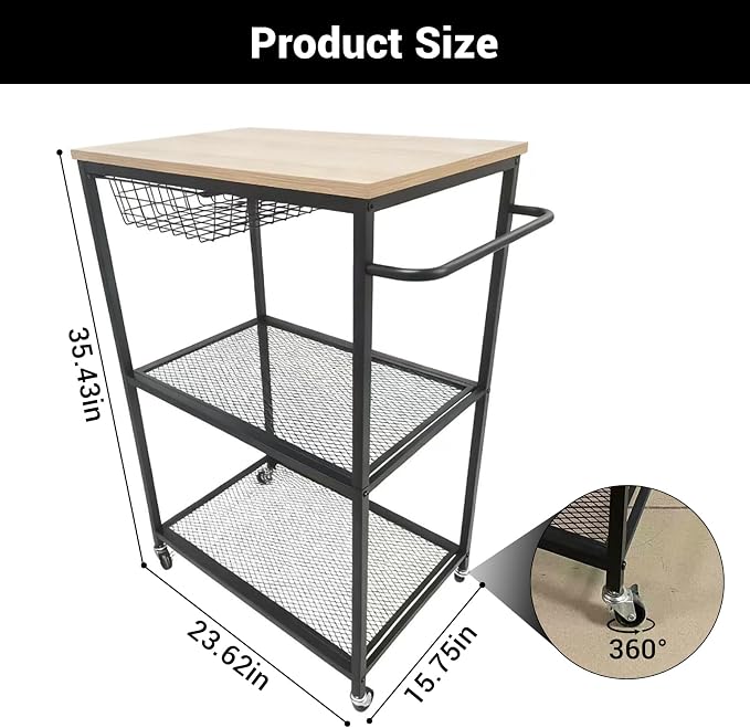 Jojoka Rolling Kitchen Cart - Image 8
