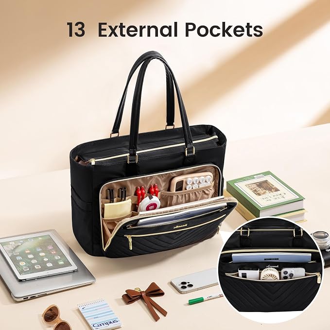 LOVEVOOK 17 Inch Laptop Tote Bag - Image 4