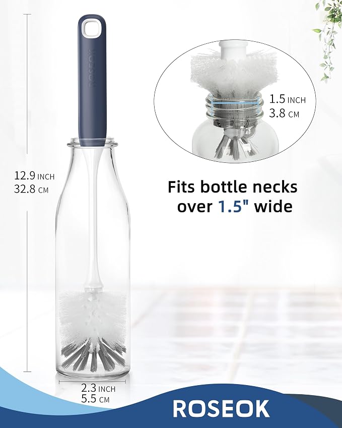 ROSEOK Bottle Brush, Water Bottle Brush, Flexible Bottle Brush, Cup Cleaner | - Image 2