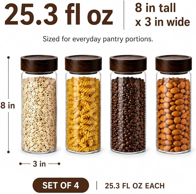 Wide Mouth Glass Storage Jars - Image 2