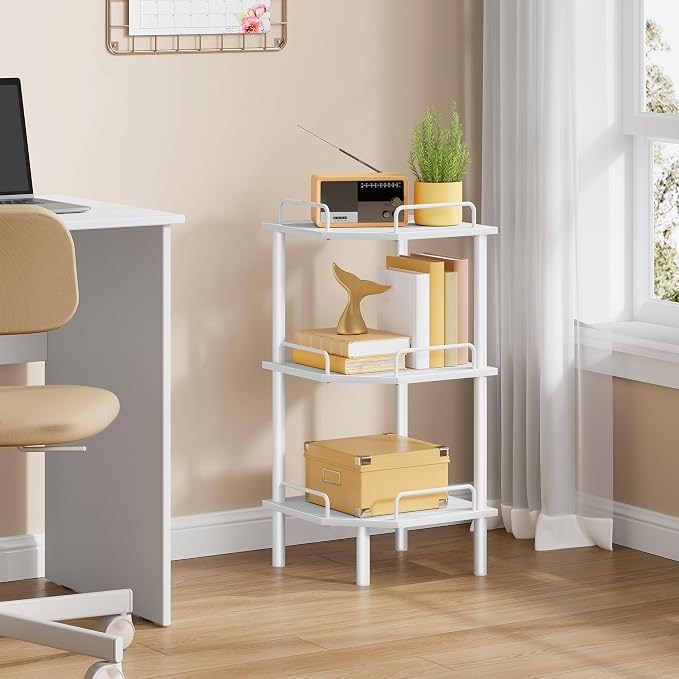 Tajsoon Corner Shelf Stand, 3 Tier Industrial Corner Shelves, Corner Shelving - Image 9